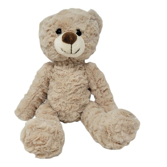 Figis Teddy Bear Plush Stuffed Animal 14" Beige Curly 2017 Soft! - Picture 1 of 3